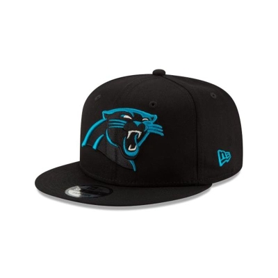 Black Carolina Panthers Hat - New Era NFL 9FIFTY Snapback Caps USA0657481